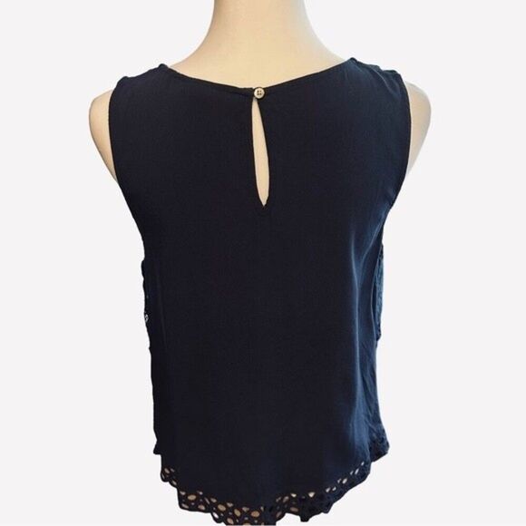 Merona Navy Blue Sleeveless Shirt Sz M - Picture 7 of 9